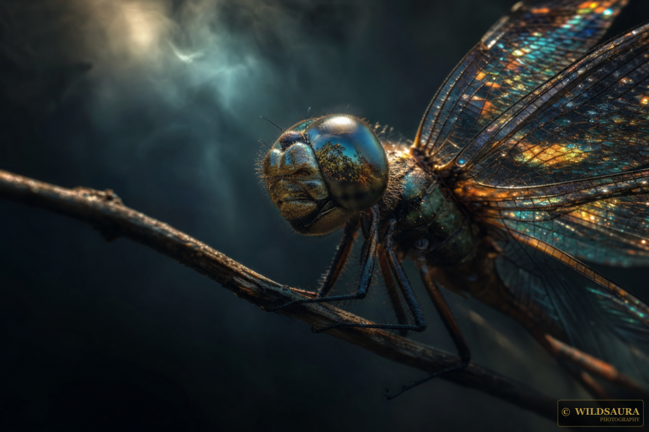 Iridescent Dragonfly Perch