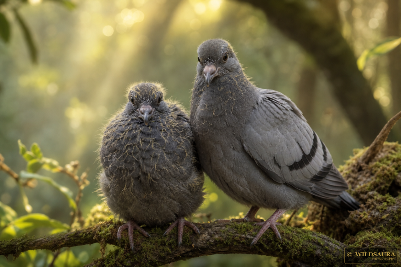 Pigeon and Fledgling