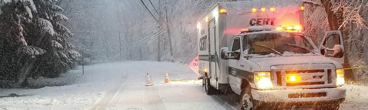 Wilton CERT members responding in snow