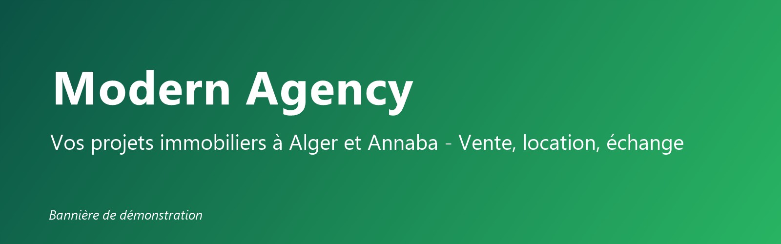 Modern Agency - projets immobiliers
