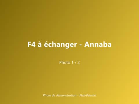 F4 à échanger contre villa