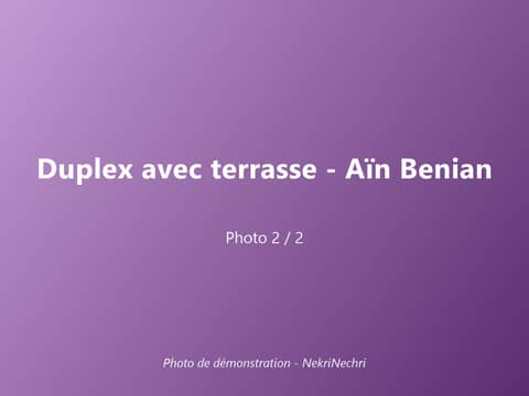 Duplex avec terrasse à Aïn Benian – 2