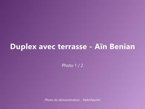 Duplex avec terrasse à Aïn Benian