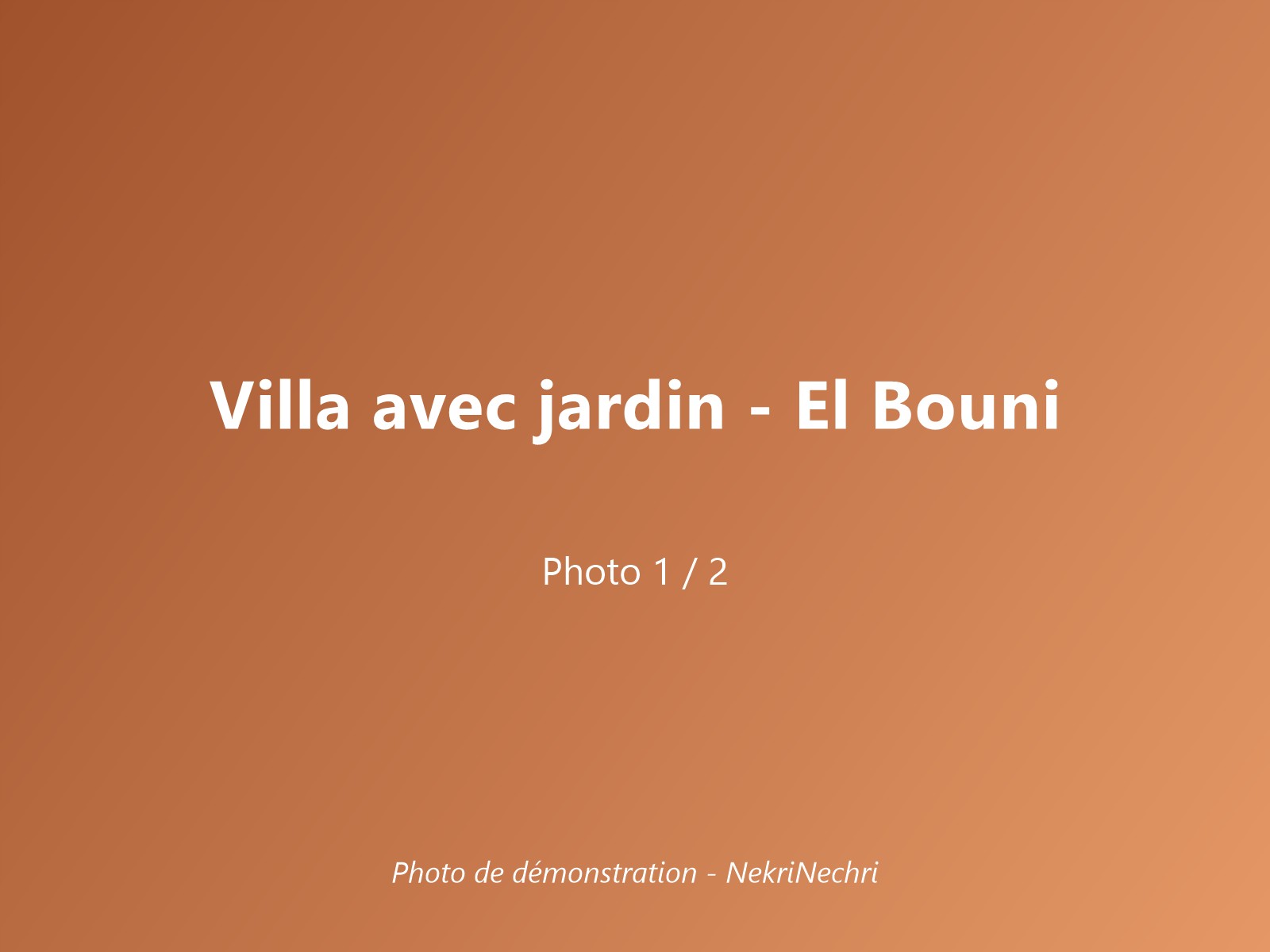 Villa avec jardin à El Bouni
