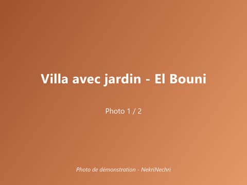 Villa avec jardin à El Bouni