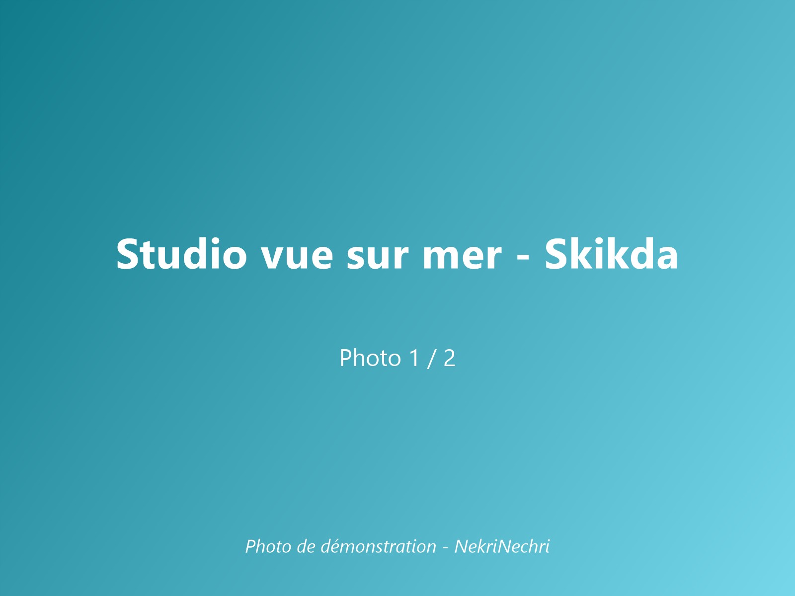 Studio vue sur mer pour l'été