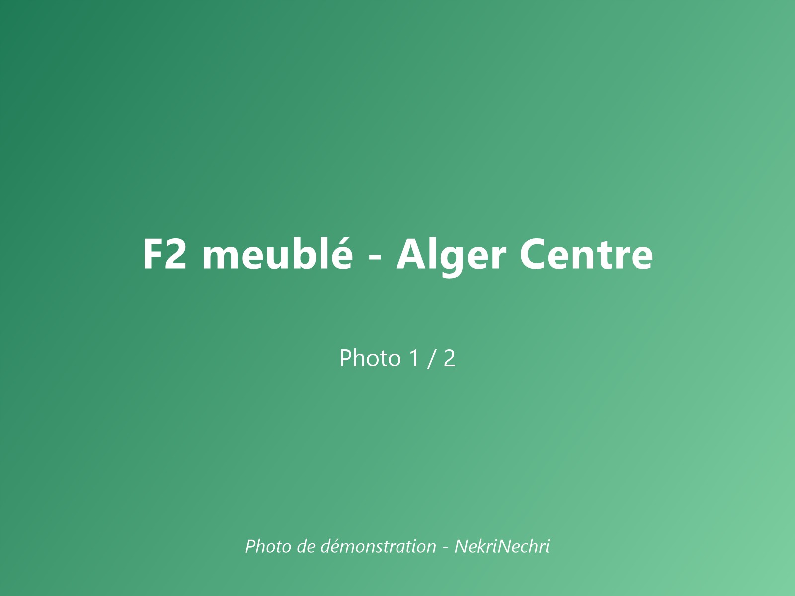 F2 meublé à louer au centre d'Alger