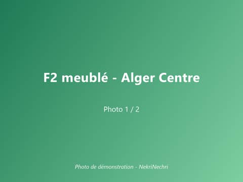F2 meublé à louer au centre d'Alger