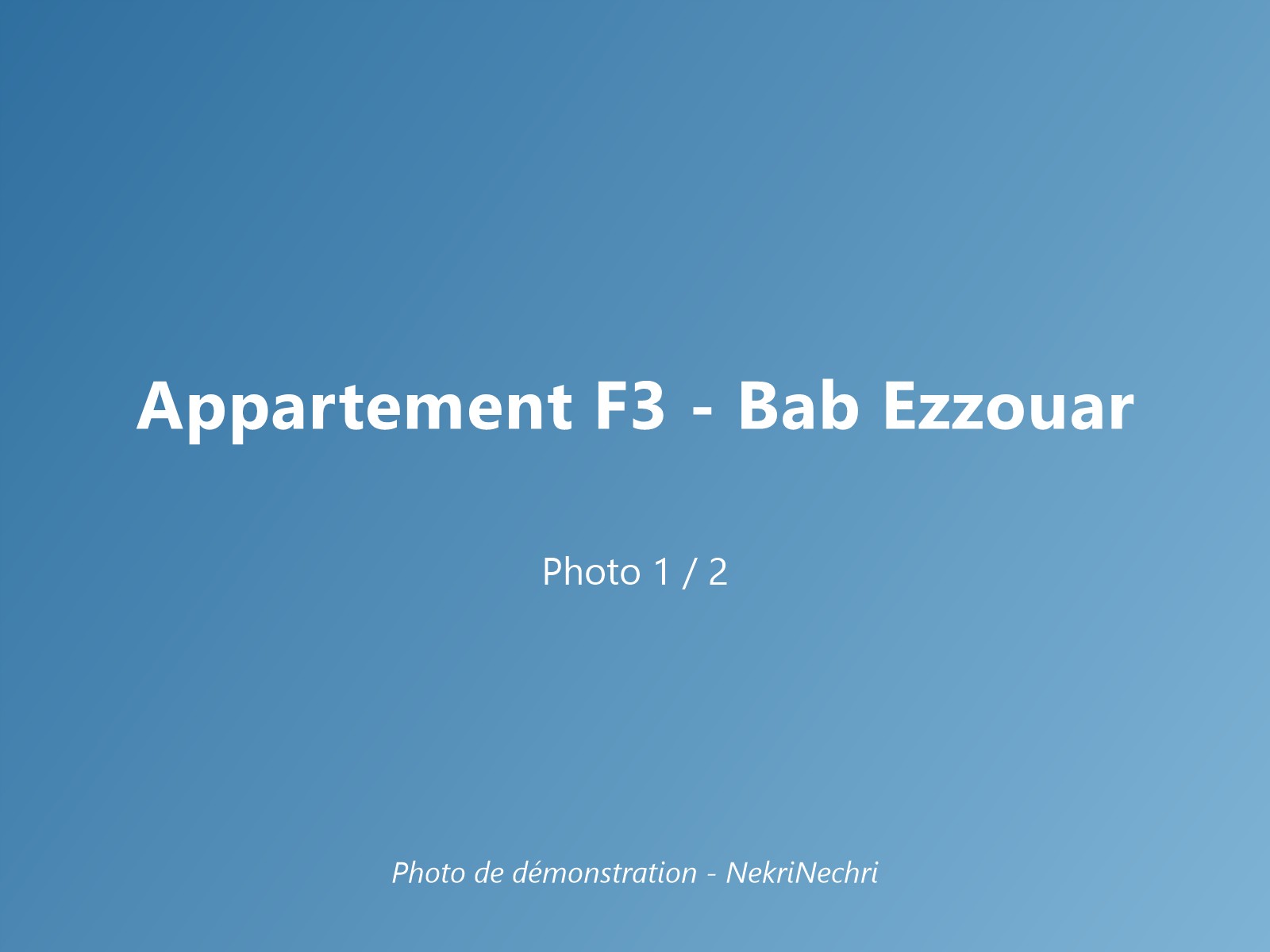Appartement F3 à Bab Ezzouar