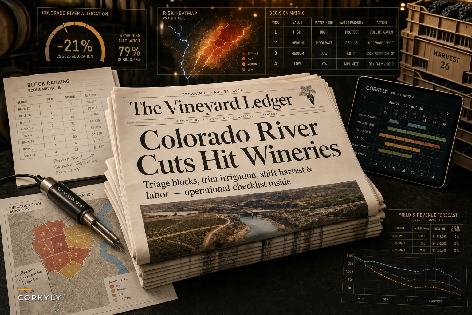 Preparing for Colorado River Cuts: Practical Irrigation and Harvest Adjustments for Winery Operators