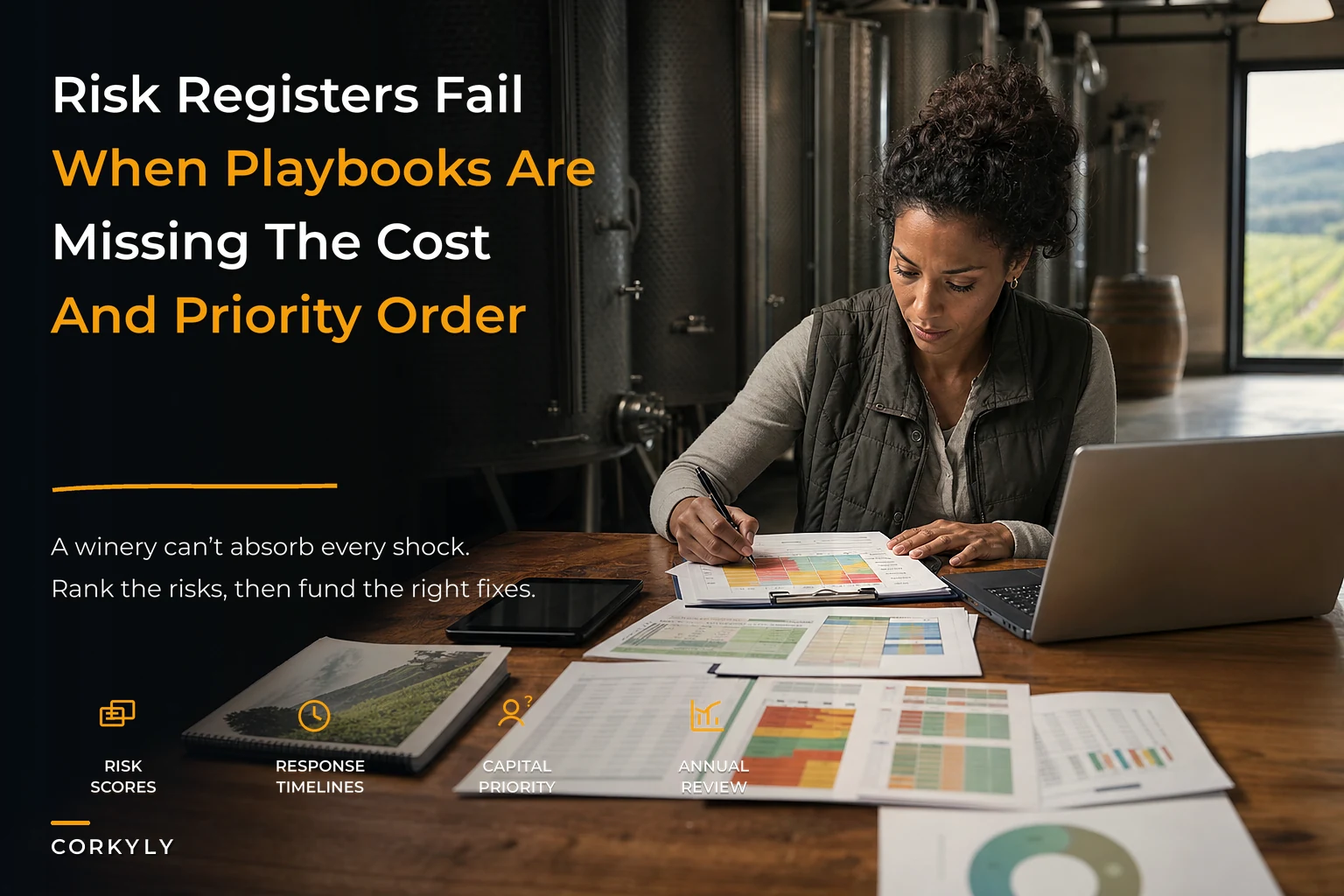 Winery operational resilience framework: build a risk register, contingency playbooks and capital prioritization