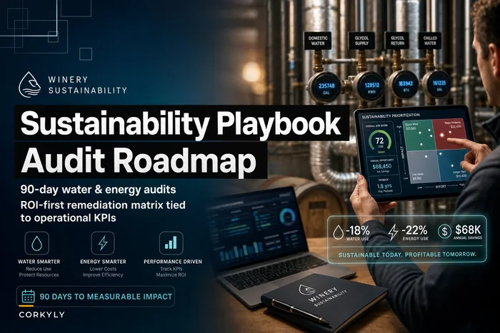 Winery sustainability playbook: 90-day water and energy audits with an ROI-first remediation matrix