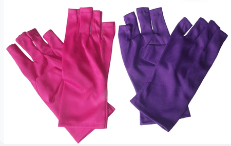 GUANTE DE LUZ UV LED PARA MANICURA ROSADO-MORADOS K4702