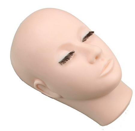 MANIQUÍ PARA PRÁCTICA DE EXTENSIONES DE PESTAÑAS