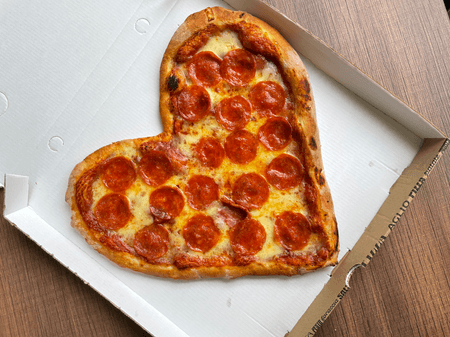 Pizza de corazón 