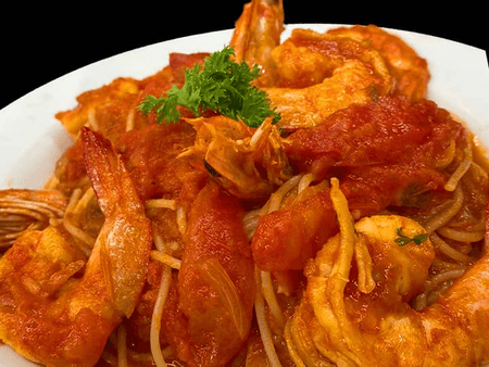 Vermicelli con langostinos