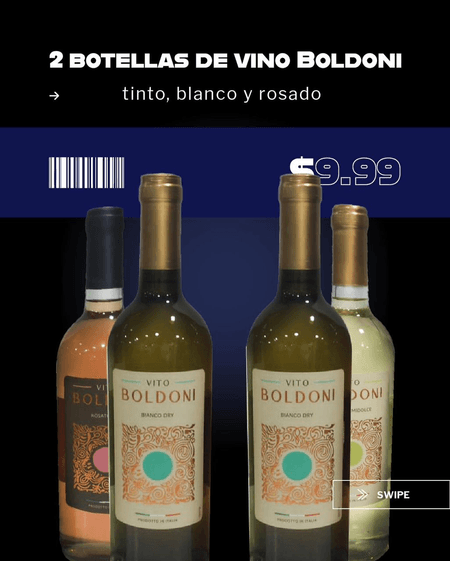 2 BOTELLAS VINO BOLDONI ROSATO 0.75L