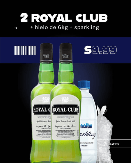 2 ROYAL CLUB+SPARKLING+HIELO