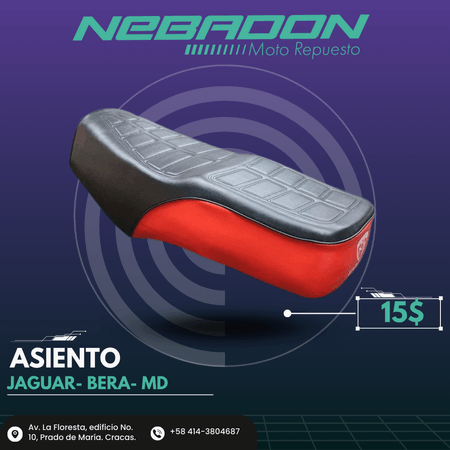 ASIENTO JAGUAR BERA MD COLOR ROJO