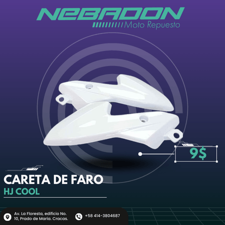 CARETA DE FARO PARA HJCOOL BLANCO