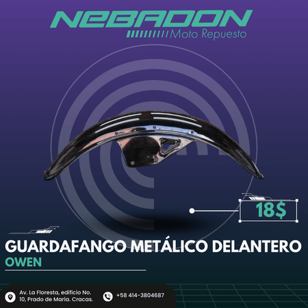 GUARDAFANGO DELANTERO PARA OWEN NEGRO