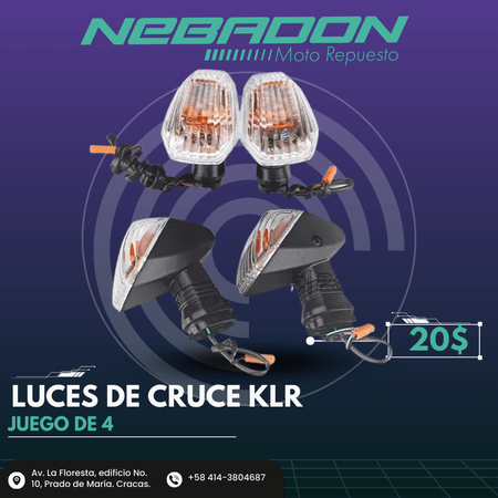 LUCES DE CRUCE KLR JUEGO 1 *4 1X25