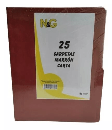 Carpeta de Fibra Marrón con Gancho x 25