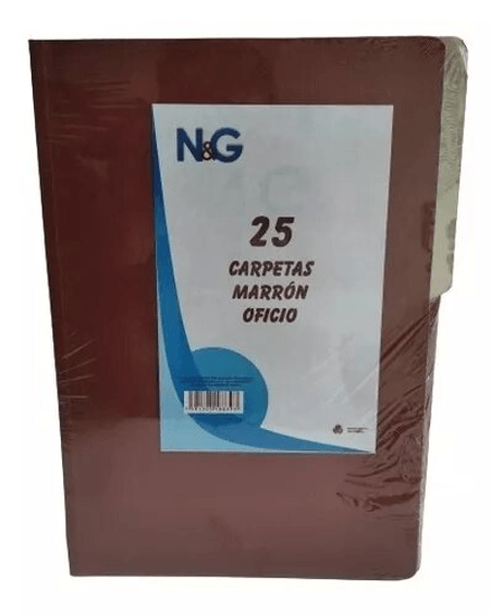 Carpeta de Fibra Marrón con Gancho x 25