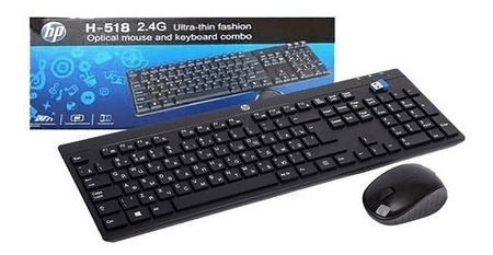 Kit Mouse y Teclado HP Inalámbrico H-518 2.4G