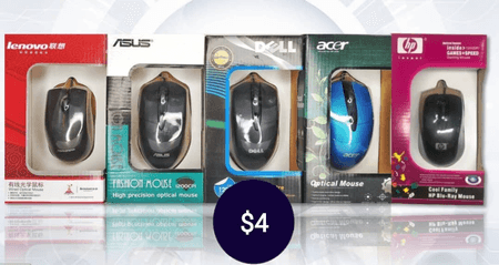 Mouse Óptico con Conexión USB