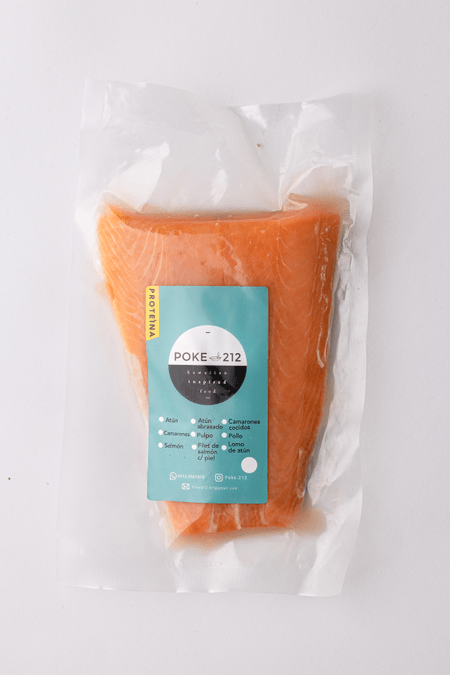 Filet de salmón con piel