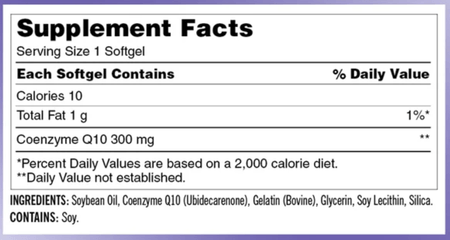 CoQ10 (Coenzima Q10) 300 mg 100 cápsulas Blandas Kirkland