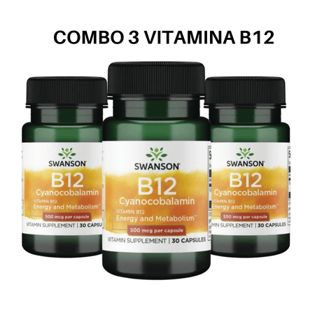 Promoción 3 Vitaminas B12 500 mcg de 30 caps