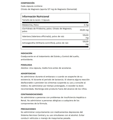 Melatonina Plus con Valeriana 30 cápsulas Natural Premium