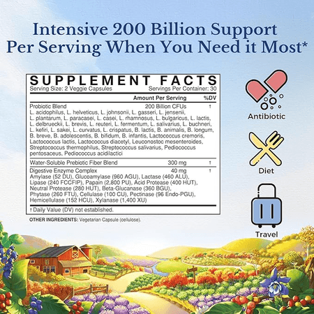 Probiótico 200 Billones 60 cápsulas Vitalitown