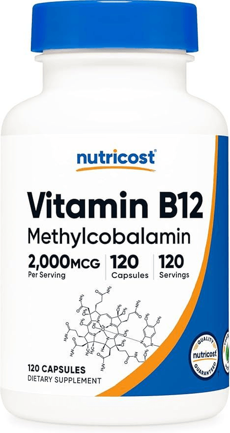 Vitamina B12 Metilcobalamina 2.000mcg 120 cápsulas Nutricost