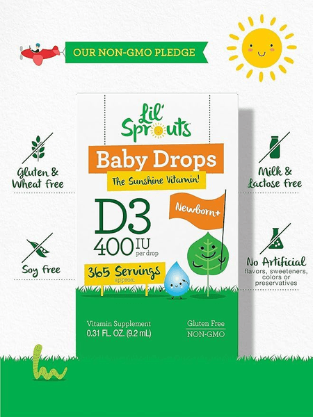 Vitamina D3 Kids 400IU en Gotas 365 servicios Carlyle
