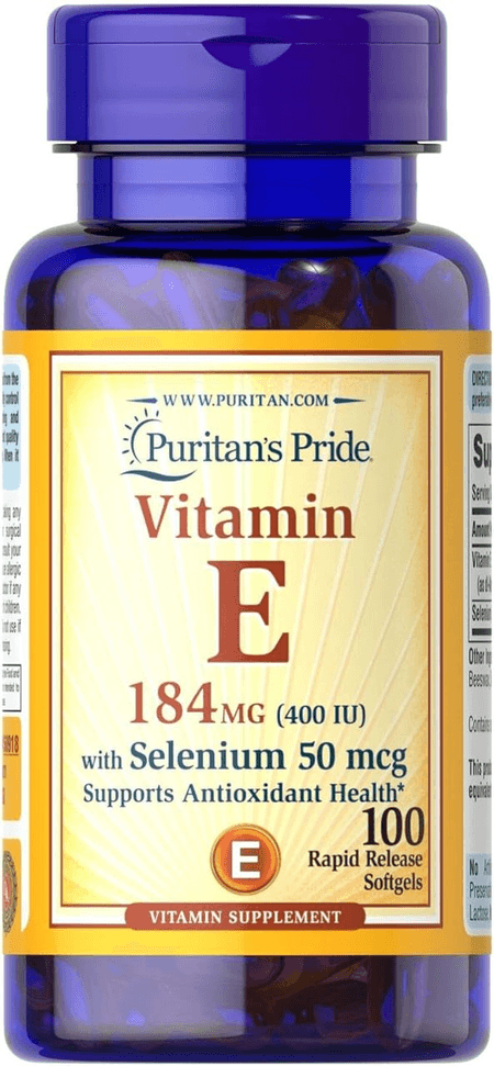 Vitamina E con Selenio 400 IU 100 cápsulas Puritan´s Pride