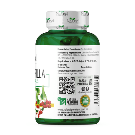 Zarzaparrilla 300 mg 60 cápsulas Natural Premium