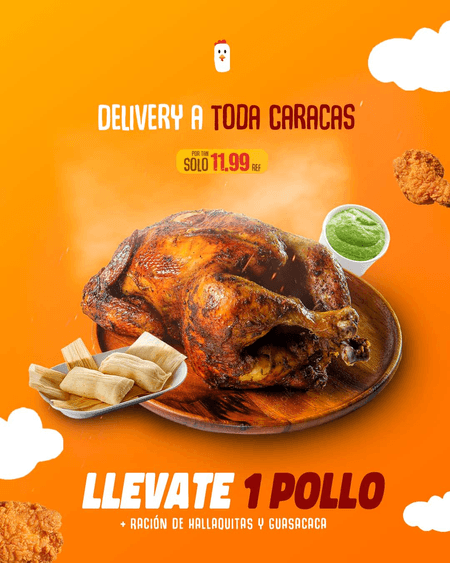 1 Pollo entero + Hallaquitas