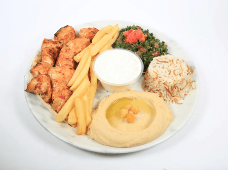 Plato Pollo al Pincho (shish taouk)