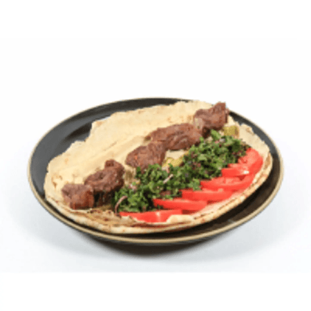 Sandwich Lahem Meshwe (pincho de lomito)