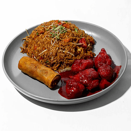 COMBO 1 - ARROZ ESPECIAL, POLLO AGRIDULCE Y LUMPIA