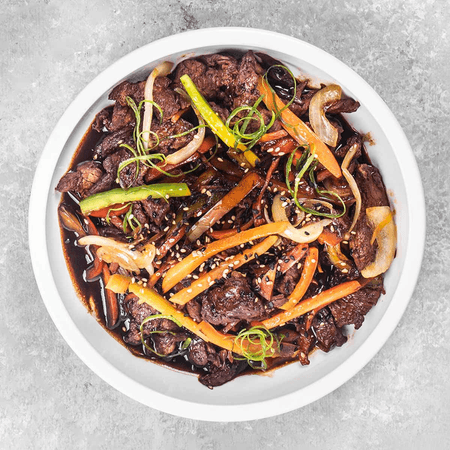 LOMITO SZECHUAN EN SALSA DE OSTRAS