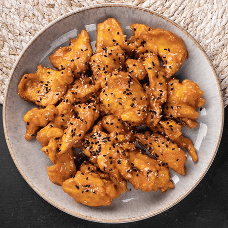 POLLO EN MIEL Y AJONJOLÍ