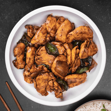 POLLO VEGETALES EN SALSA DE OSTRAS