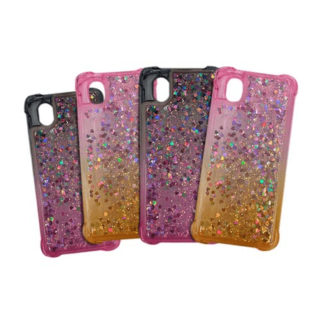 CASE DEGRADADO CON GEL ESCARCHADO ALCATEL 1	