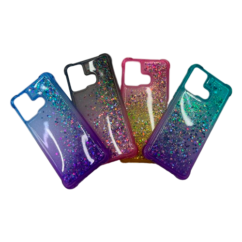 CASE DEGRADADO CON GEL ESCARCHADO INFINIX HOT 12 PLAY