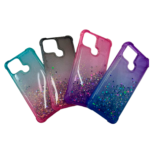 CASE DEGRADADO CON GEL ESCARCHADO INFINIX SMART 6