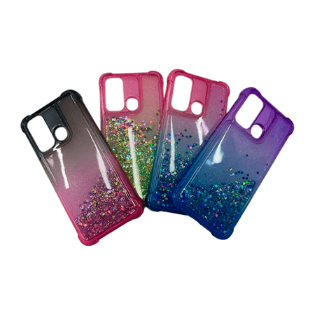 CASE DEGRADADO CON GEL ESCARCHADO TECNO SPARK GO 2022
